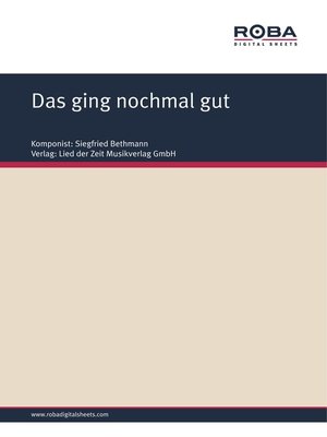 cover image of Das ging nochmal gut